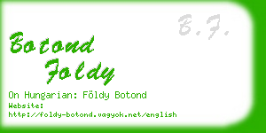 botond foldy business card