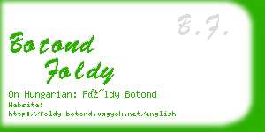 botond foldy business card